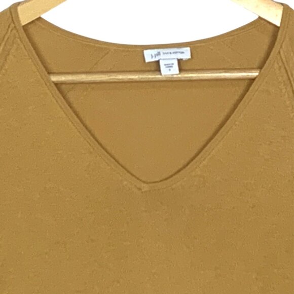 J. Jill Silk Cotton V-Neck Pullover Knit Sweater Size S Quiet Luxury Minimalist - Picture 2 of 9